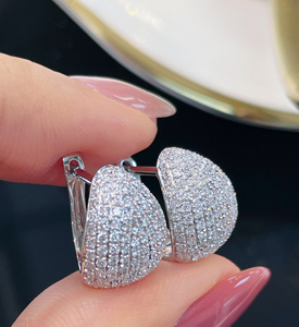 Pendientes Xinfly en Oferta, Oro Real Au750 18K con Diamante Natural de 0.90 Quilates, Pendientes Elegantes de Joyería Fina para Mujer, Regalo para Uso Diario - Product Image 2