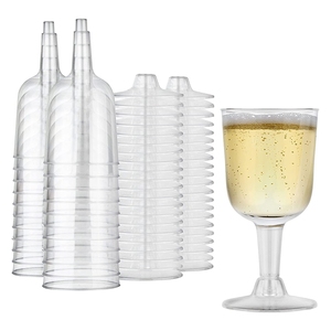 Drinkware Recycled Disposable Plastic Drinking Glasses Red Wine Water Champagne Glass Goblet