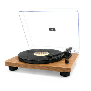 <span class=keywords><strong>Tocadiscos</strong></span> de Madera Vintage Integrado con Bluetooth, Altavoz Incorporado, Cubierta Antipolvo, Reproductor de Vinilo para Sala de Estar o Escritorio - Product Image 4