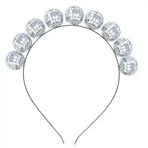 Bachelorette New Year Accessories Disco Ball Headband and Ladies' Disco Ball Headband For Disco Party