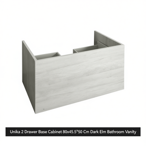 Mueble de Baño Unika con 2 Cajones, 80x45.5x50 cm, Color Olmo Oscuro - Product Image 3