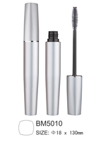 Emballage cosmétique de luxe Belite, conteneur cylindrique en aluminium/plastique argenté élégant pour mascara, brosse à peigne fin, bouchon à vis