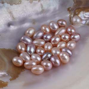 Perle di Riso Naturali Sfuse all'Ingrosso a Basso Prezzo 6-7mm, Perle Sciolte a Forma di Riso per Creazione di Gioielli - Product Image 4