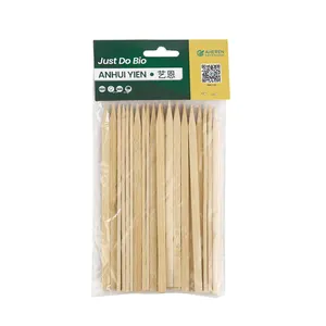 Disposable Flat Bamboo Skewers Bamboo Stick Skewer Flat Bbq Skewer For Sale