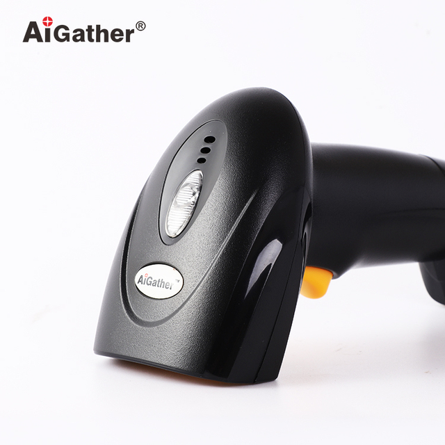 Supermarket Laser Wireless Barcode Scanner Reader for 1D Code Handheld Bar Code Scanner for Receipt Cash Register