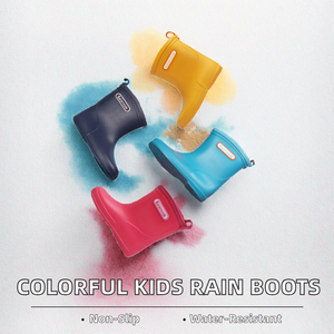 Botas de Lluvia de PVC Coloridas para Niños, Antideslizantes, Impermeables, Lindas y Económicas para Invierno y Otoño - Product Image 2