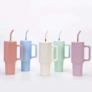 Gobelet isotherme personnalisé en acier inoxydable de 40 oz avec poignée, tasse à café avec logo, 20 oz, 30 oz, 40 oz pour l'eau, le thé, les boissons - Product Image 3