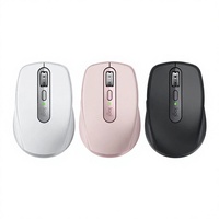 Master Series MX Anywhere 3S Mouse Nirkabel Isi Ulang Tanpa Lampu Latar untuk Penggunaan Tablet Kantor Wanita