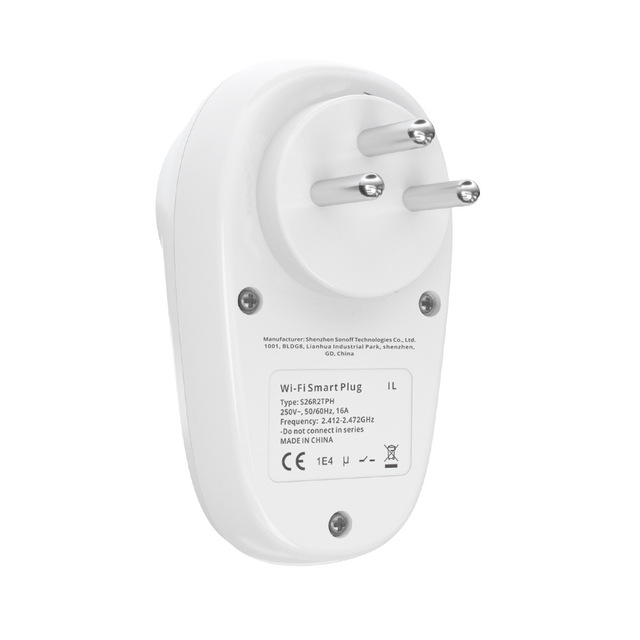 SONOFF S26R2TPH(IL) WiFi Power Socket Smart Sockets Wireless Switch APP Remote Control Plug For Smart Home