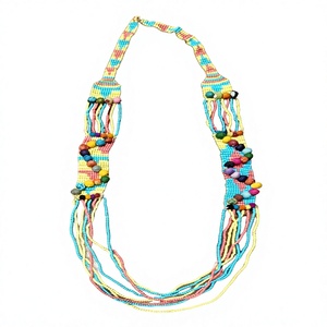 Collar con Borlas Geométricas Hechas a Mano, Chapado en Oro, Estilo Bohemio para Mujer, Imitación de Bola, Ecológico, Personalizado - Product Image 1