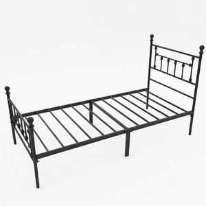 Iron <b>Bed</b> <b>Single</b> Size Foldable <b>Metal</b> <b>Frame</b> Industrial Design For Children Adults Elderly - Product Image 5