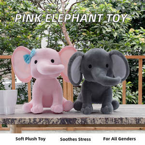 Vente chaude en peluche jouet éléphant doux canapé oreiller poupée cadeau d'anniversaire pour enfants en peluche bébé éléphant jouets en peluche - Product Image 2