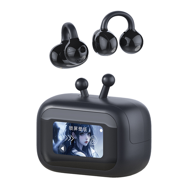 New Design Ear Clip Air Conduction Headphones with Touchscreen Case Open Ear Earbuds TWS Headset OWS BT6.0 Wireless Earphones