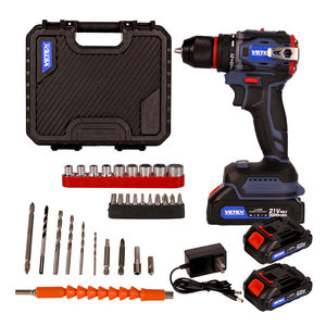 공장 도매가 임팩트 스크루드라이버 공구 세트, 배터리 2개 및 충전기 포함 전동 브러시리스 무선 드릴 - Product Image 3