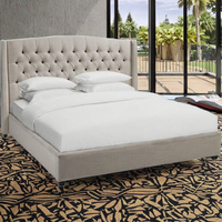 Ensemble de meubles de chambre à coucher modernes de luxe queen size et king size Lit doux avec fonctions de rangement