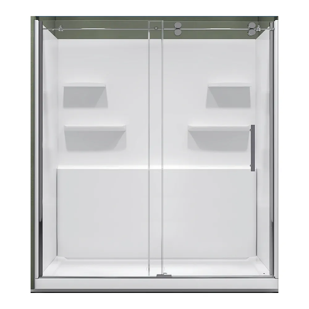 Acrylique 8mm/verre clair Simple blanc brillant 32*60 cabine de douche Ukraine cabine de douche pas cher cabine de douche