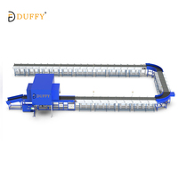Système de tri d'entrepôt Duffy pour colis mixtes, cartons, sacs en polyéthylène, emballages souples, trieuse automatique