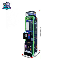 Mini machine à griffes de comptoir, à monnayeur métallique, avec lecteur de billets et lecteur de cartes de crédit, type grue d'arcade pour la distribution de peluches