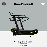 Caminadora Curva con Barandillas de Seguridad de Doble Nivel, Consola Compacta, Plataforma de Caminata sin Motor para Equipos de Gimnasio Comercial
