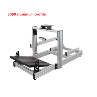 Cockpit de simulation de course automobile en profilé aluminium sur mesure 3090 40120 avec siège pour simulateur de course automobile compatible avec base de volant Direct Drive