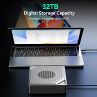 Boîtier SSD M.2 NVMe 4 baies Thunderbolt 4 40 Gbit/s 32 To USB4 en aluminium avec refroidissement par ventilateur sans outil pour Mac