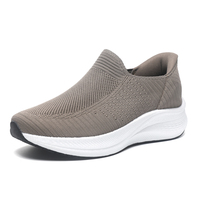 Chaussures de marche décontractées en tricot pour femmes, à plateforme, à enfiler, avec semelles popcorn, respirantes, légères et amortissantes, vente en gros OEM