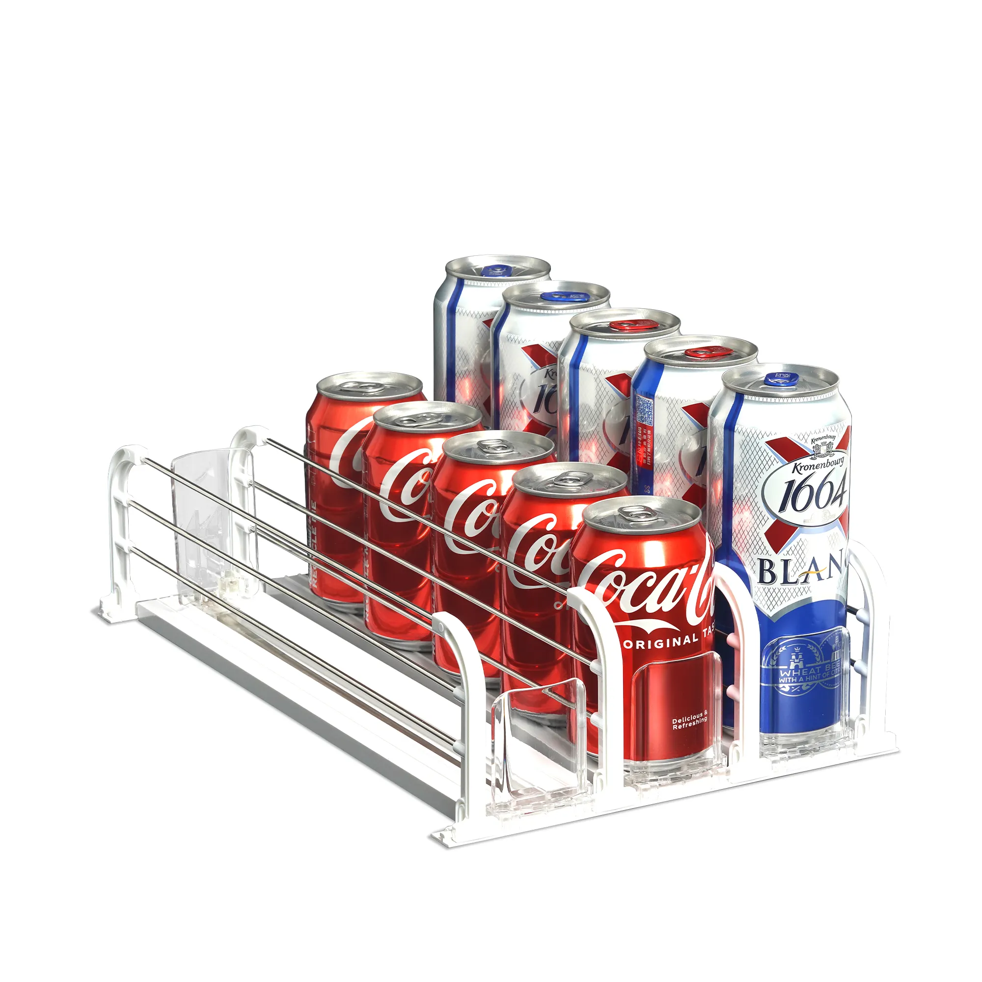 Itici Glide Soda ile buzdolabı için 3 satır içecek organizatör buzdolabı için organizatör içebilirsiniz