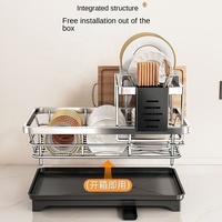 Égouttoir à vaisselle vertical en acier inoxydable le plus vendu avec support pour bols et assiettes, panier de séchage pour baguettes