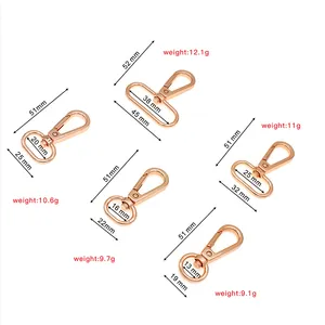 Customized Bag Accessories Swivel Trigger Clasp Dog Leash Solid Brass Swivel Snap Hook For Luggage