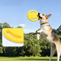 Mainan Hewan Peliharaan EVA, Frisbee, Peralatan Latihan Anjing, Perlengkapan Hewan Peliharaan, Cincin Interaktif Tahan Gigit, Mainan Anjing