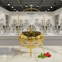 Chauffe-Plat Professionnel 8 Litres Poli Miroir pour Buffets et Événements Mondiaux (HORECA) - Vente en Gros