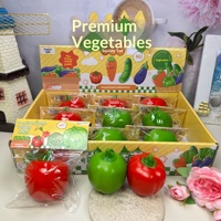 Jouet alimentaire souple en forme de piment vert, anti-stress, en caoutchouc TPR, à presser et lâcher, gadget de farce, cadeau de décompression, pour l'exportation