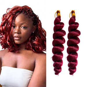 <span class=keywords><strong>Extensiones</strong></span> de Cabello Sintético al por Mayor de 14 Pulgadas, <span class=keywords><strong>Trenzas</strong></span> Francesas Rizadas, Suaves, Estilo Africano Italiano, Cabello Rizado Suelto para Trenzar - Product Image 1