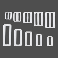 Boucle de fixation rectangulaire arrondie en plastique pour sangle de sac à dos, bagages, accessoires de connexion pour sangles de fixation