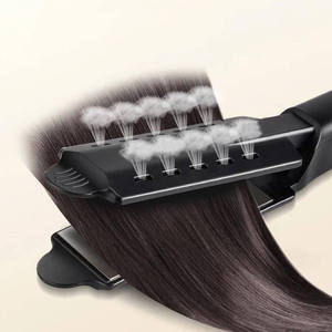 Cadeaux de fête : Brosse lissante et fer à friser en céramique à température réglable sur quatre niveaux, peigne chauffant pour la maison, outils capillaires - Product Image 5