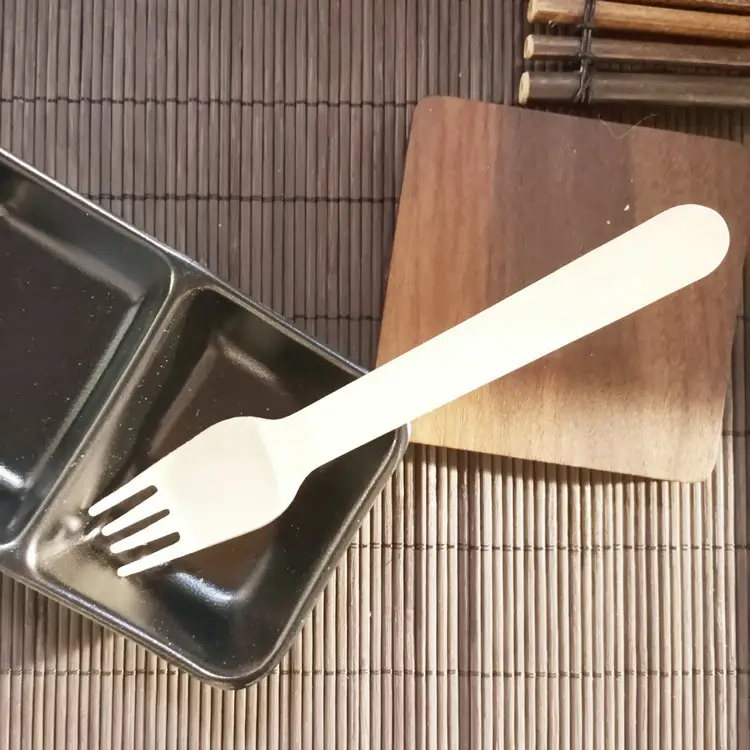 Wholesale Eco-frinedly 105mm 140mm 160mm Compostable Biodegradable Disposable Wooden Forks