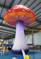 Décorations Alice au Pays des Merveilles, modèle gonflable géant de Noël avec lumière pour événements, scène, champignon gonflable LED