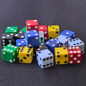 Dados <span class=keywords><strong>de</strong></span> melamina <span class=keywords><strong>de</strong></span> 16 mm con esquinas rectas y bordes reforzados <span class=keywords><strong>para</strong></span> el juego <span class=keywords><strong>de</strong></span> mesa <span class=keywords><strong>Ludo</strong></span>, dados D6 resistentes con esquinas rectas y bordes reforzados <span class=keywords><strong>de</strong></span> 5/8 pulgadas - Product Image 4