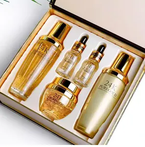 Wrinkle Serum OEM 24k Gold Face Skin Care Set Sulfate-free Moisturizer Nourishing And Hyaluronic Acid Collagen Anti Aging Skin Care Set Usa