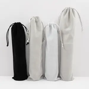 Nuovo Logo personalizzato riutilizzabile pacchetto gioielli regalo sacchetto in Suede borse per imballaggio in tessuto velluto polvere borsa con coulisse