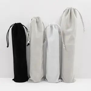 New biểu tượng tùy chỉnh tái sử dụng quà tặng gói đồ trang sức Pouch vải da lộn bao bì túi nhung bụi dây kéo túi