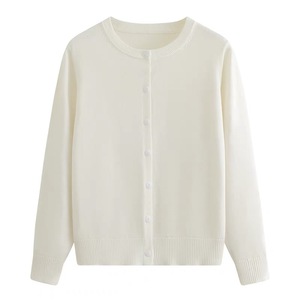 Women's Loose Knitted <b>Cardigan</b> Long Sleeve Crew Neck Single Breasted Anti-Pilling Spring Autumn Wear - Product Image 4