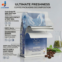 Bolsa de Fondo Plano Mate Personalizada con Impresión, Reutilizable, de 250g, 340g, 12oz, 500g, para Empaque de Granos de Café, con Válvula y Cierre