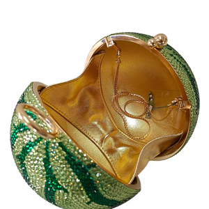 Women Shiny Watermelon Rhinestones Evening Bag Cute Ball Crystal Handbag Top Handle <b>Wedding</b> <b>Clutch</b> Purse for Party - Product Image 5