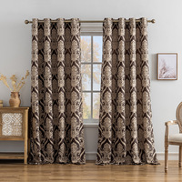 Rideaux Jacquard à Œillets de Luxe en Tissu à Motif Floral Occultant 100% Polyester Style Moderne – Vente en Gros Direct Usine