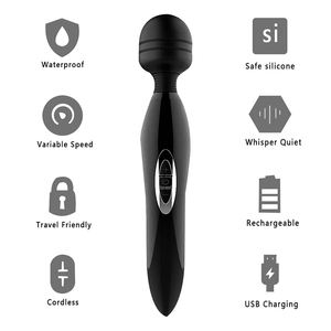 Jouets sexuels pour femmes à haute fréquence, baguette vibrante puissante rechargeable, baguette vibrante étanche, masseur pour adultes, plaisir sensuel - Product Image 4