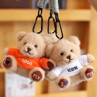 Porte-clés Ours en Peluche Personnalisé avec Logo, Dessin Animé, Nom Imprimé, Poupée en Peluche, Cadeau de Remise de Diplôme, Jouet en Peluche Personnalisé