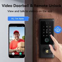 Cerradura Inteligente para Puerta con Reconocimiento Facial, Llave de Tarjeta IC/Contraseña, Desbloqueo por Aplicación Tuya, Antirrobo, Grado de Impermeabilidad IP65, Grado B