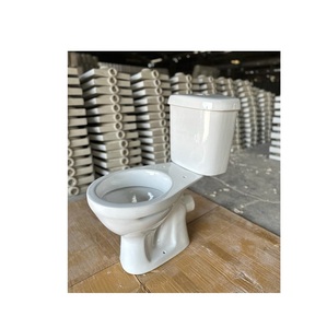 Sanitario Moderno de Alta Calidad y Económico, Inodoro Italiano de Dos Piezas, Color Blanco, Montado en el Suelo, con Doble Descarga para Baño - Product Image 1