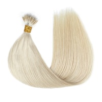HAOHAO HAIR Vente en gros de cheveux humains indiens doublement étirés, 100% non traités, Remy, extensions de cheveux colorées à pointe en fer, pointe en kératine, pointe nano